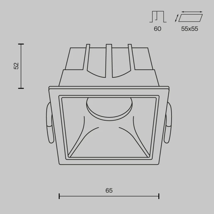 Встраиваемый светильник Maytoni Technical Alfa LED DL043-01-10W3K-SQ-WB