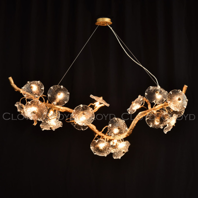 Люстра Cloyd MIMESIS C14 / L130 см - латунь (арт.11095)