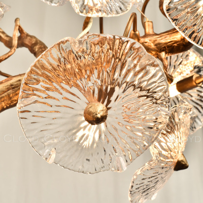 Люстра Cloyd MIMESIS C14 / L130 см - латунь (арт.11095)