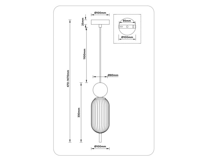 Подвесной светильник HIGH LIGHT AMBRELLA LIGHT LH53101