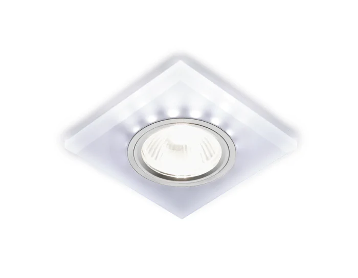 Встраиваемый точечный светильник MR16 со светодиодной подсветкой Ambrella light S215 W/CH/WH