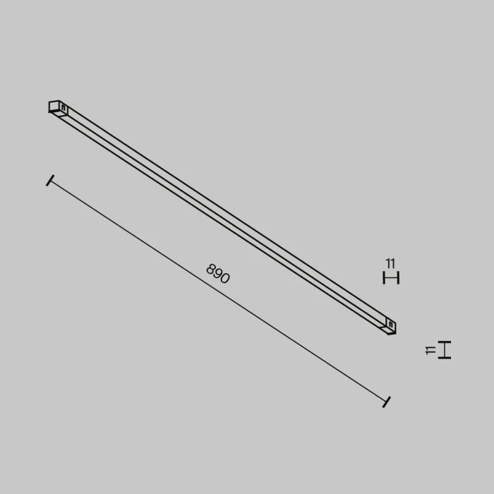 Трековый магнитный светильник Maytoni Technical Basis Exility X TR240-2-18W3K-B