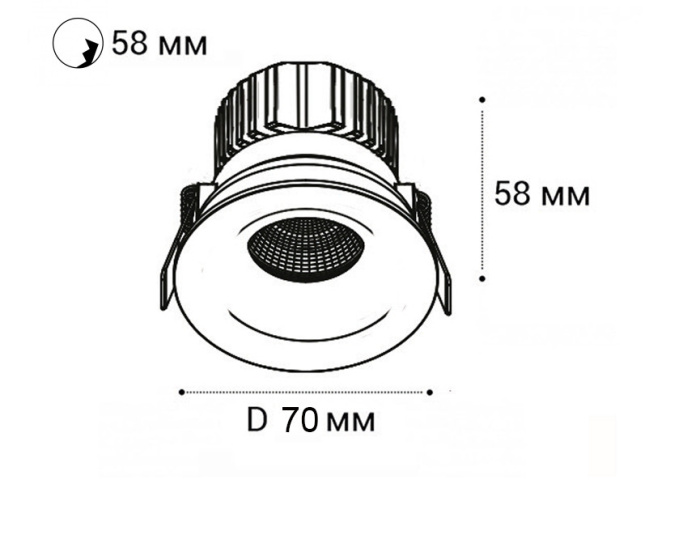 Встраиваемый светильник Italline IT06-6023 white 4000K