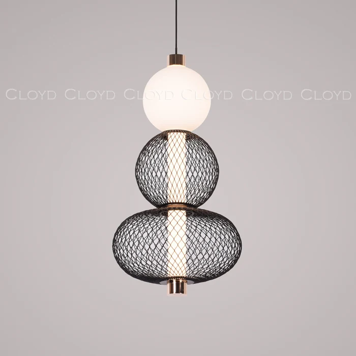 Подвесной светильник Cloyd SUPERNOVA-B P1 / выс. 41 см - черный/золото (арт.11484)