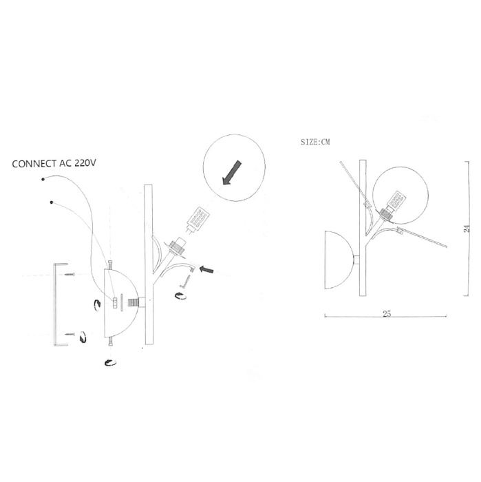 Настенный светильник MATISSE WALL Multicolored ImperiumLoft