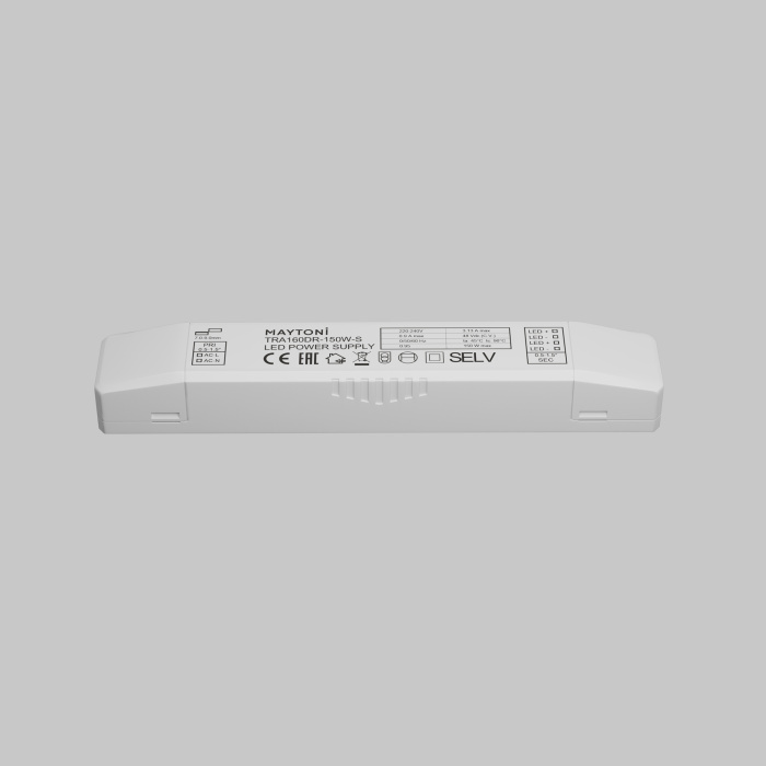 Источник напряжения встраиваемый Elasity 48В, 150Вт, белый Maytoni Power Supply Elasity TRA160DR-150W-S