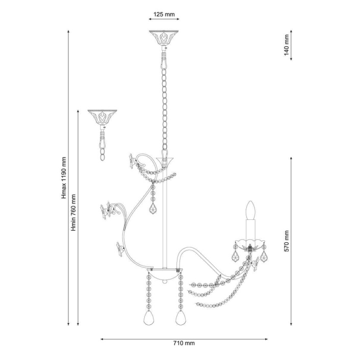 Люстра подвесная Lucia Tucci Fiori di rose 186.8
