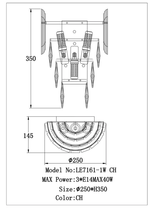 Настенный светильник Leon Jacqueline LE7161/1W CH