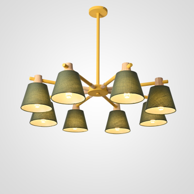 Потолочная люстра на штанге NATURA A GREEN 8 ImperiumLoft