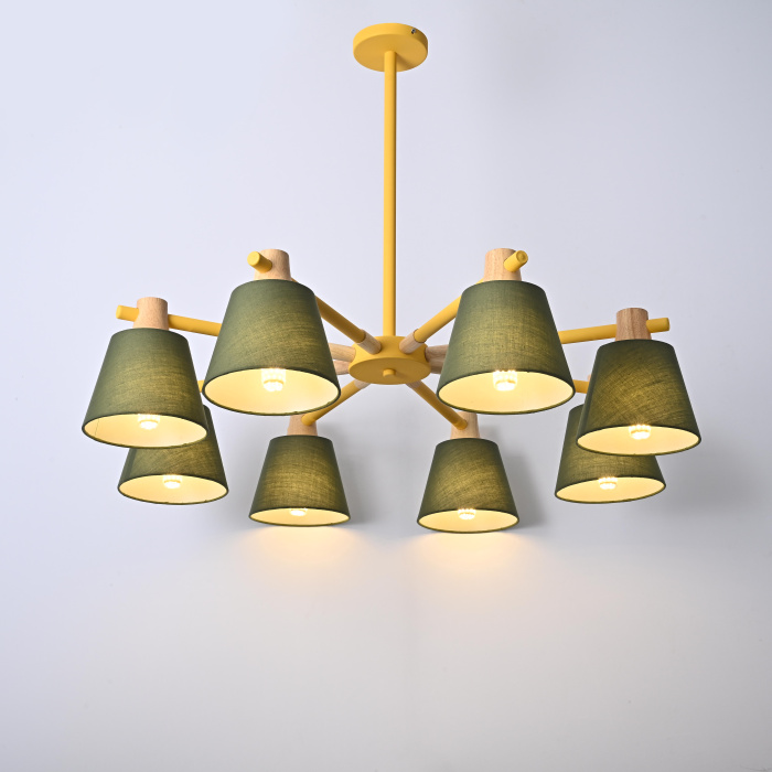 Потолочная люстра на штанге NATURA A GREEN 8 ImperiumLoft
