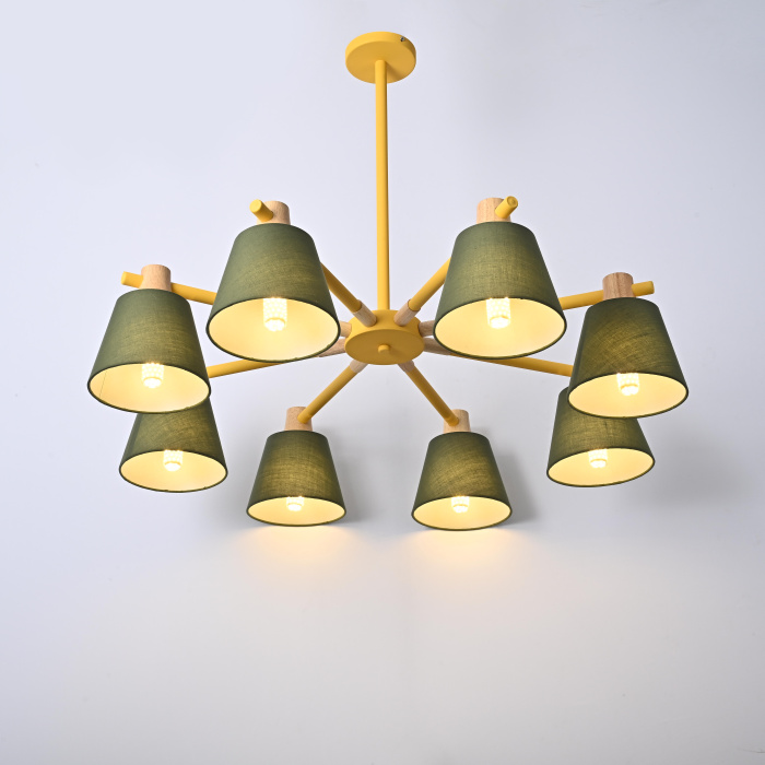 Потолочная люстра на штанге NATURA A GREEN 8 ImperiumLoft