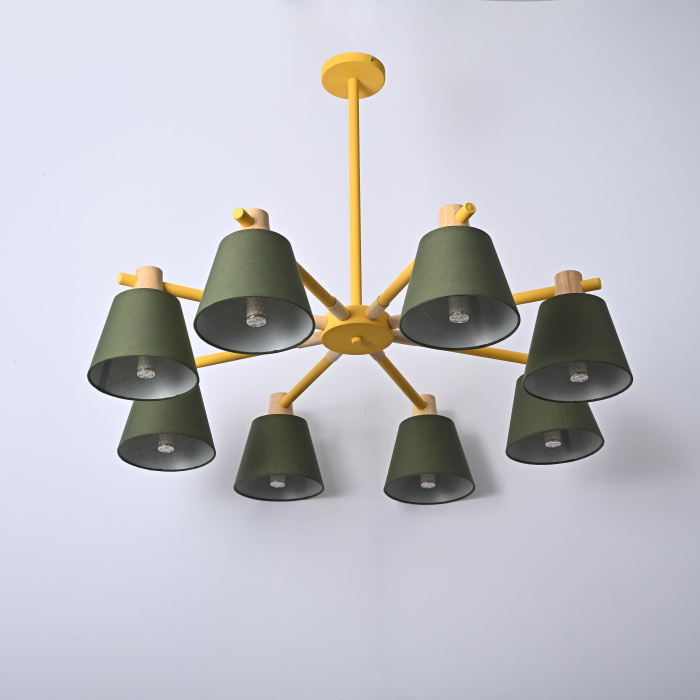 Потолочная люстра на штанге NATURA A GREEN 8 ImperiumLoft