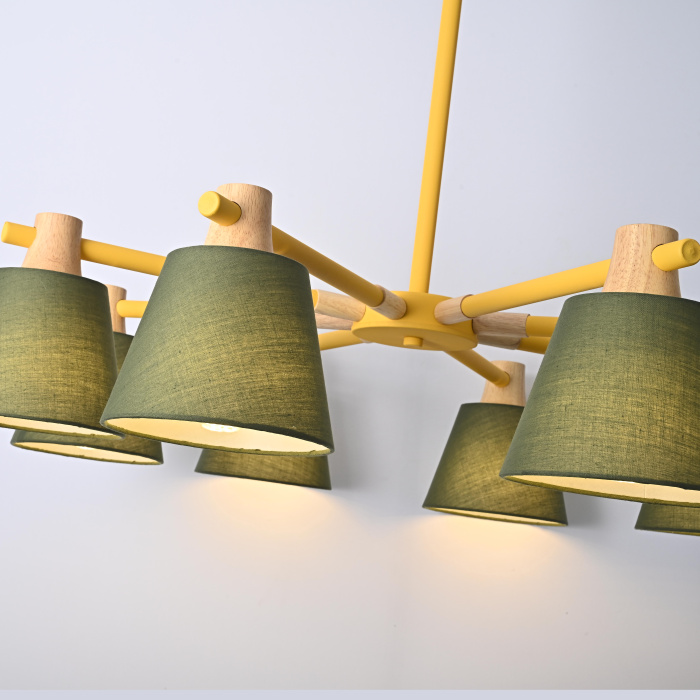 Потолочная люстра на штанге NATURA A GREEN 8 ImperiumLoft