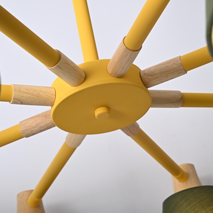 Потолочная люстра на штанге NATURA A GREEN 8 ImperiumLoft