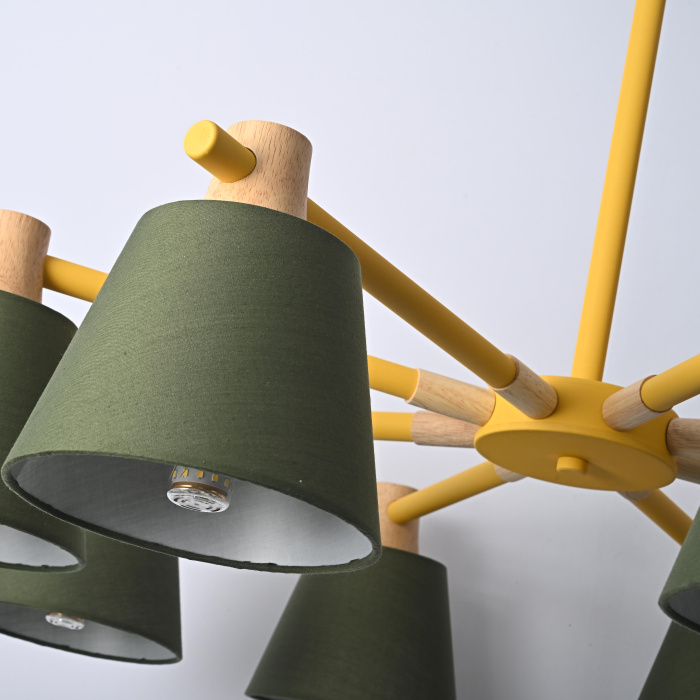 Потолочная люстра на штанге NATURA A GREEN 8 ImperiumLoft