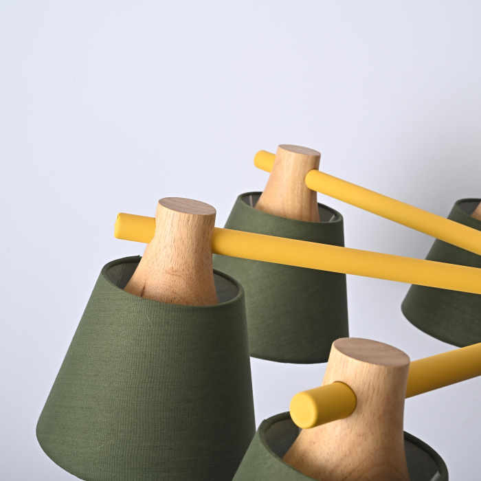 Потолочная люстра на штанге NATURA A GREEN 8 ImperiumLoft