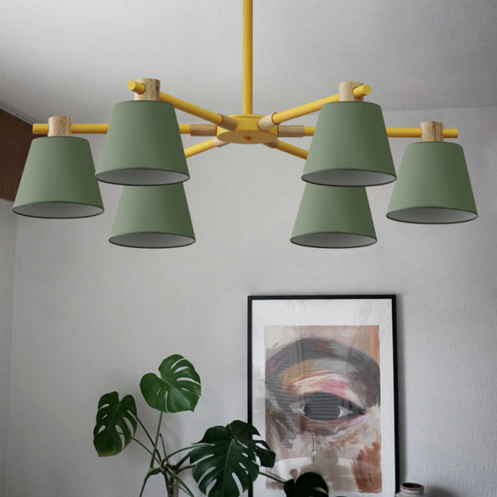 Потолочная люстра на штанге NATURA A GREEN 8 ImperiumLoft