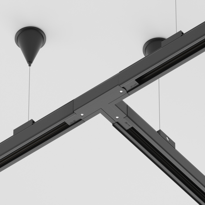 Коннектор Т-образный правый Trinity черный Maytoni TRA005CT-31B-R