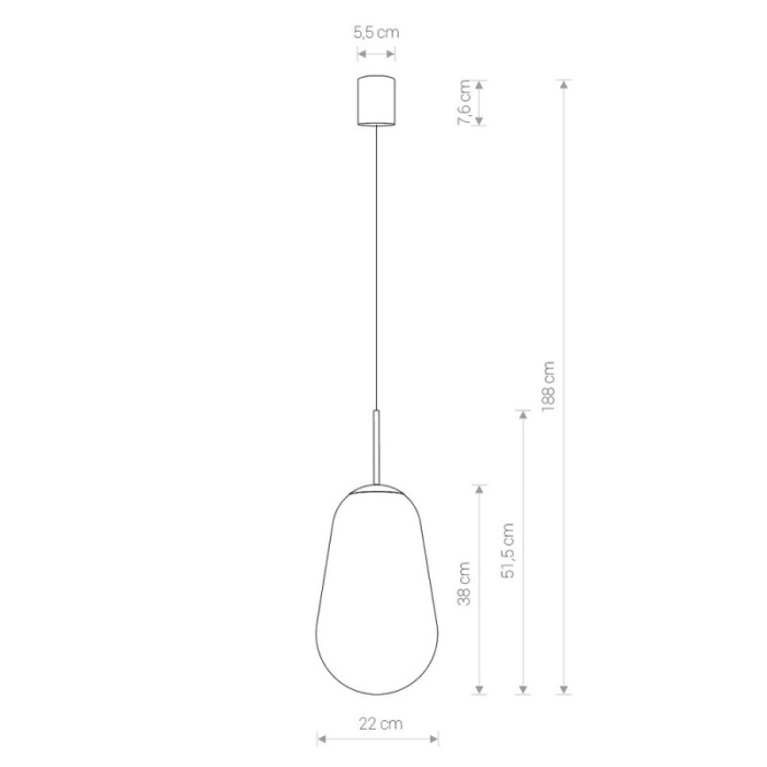 Подвесной светильник Nowodvorski Pear M Transparent/Black 7798