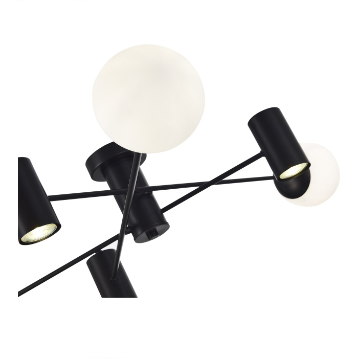 Светильник потолочный Черный/Белый GU10+E27 3+3*5+60W SLE1105-402-06