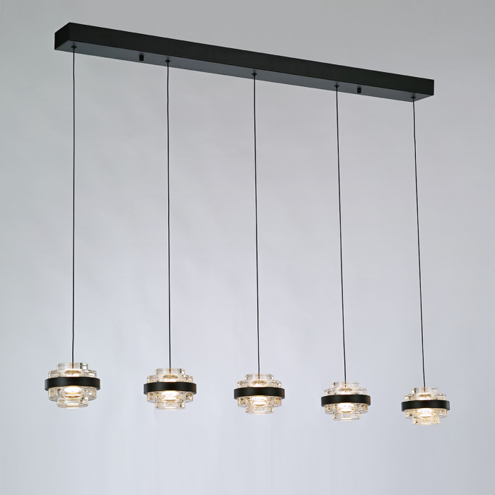 Подвесной светильник Delight Collection Indiana MD22030002-5B black/clear