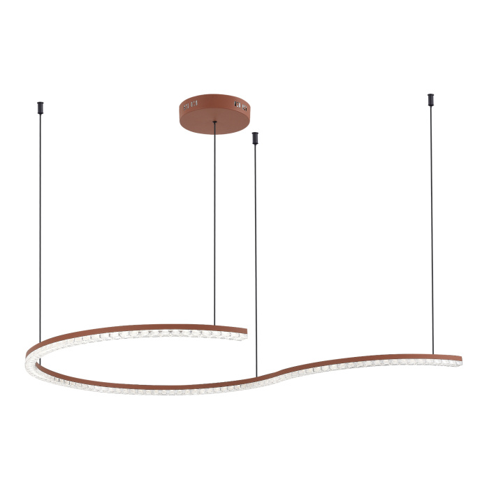 Светильник подвесной ST-Luce терракотовый/прозрачный LED 1*65W 4000K SL1018.603.01