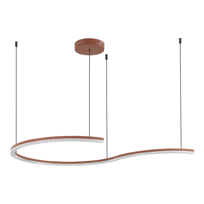 Светильник подвесной ST-Luce терракотовый/прозрачный LED 1*65W 4000K SL1018.603.01