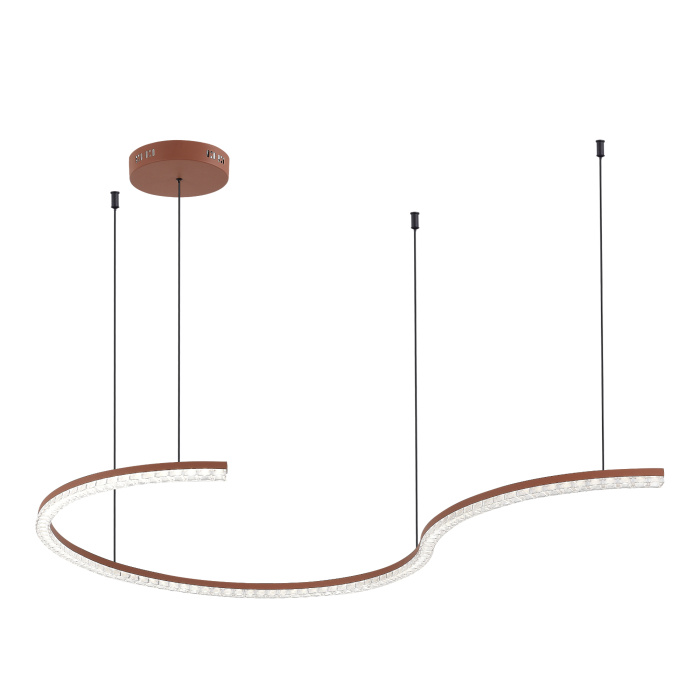 Светильник подвесной ST-Luce терракотовый/прозрачный LED 1*65W 4000K SL1018.603.01