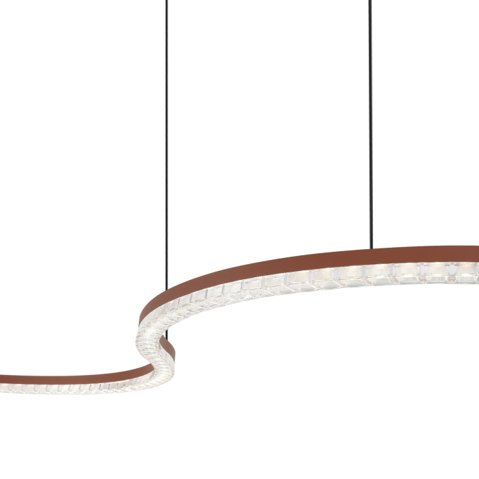 Светильник подвесной ST-Luce терракотовый/прозрачный LED 1*65W 4000K SL1018.603.01