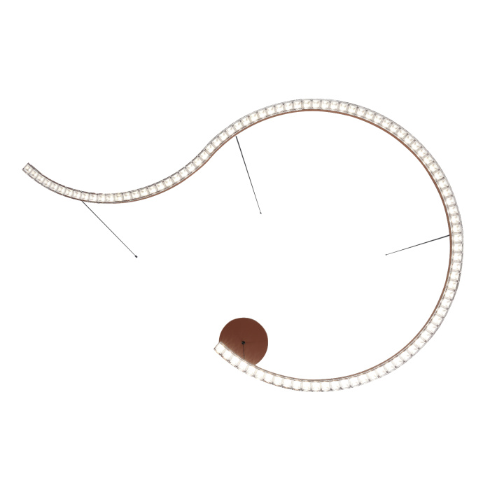 Светильник подвесной ST-Luce терракотовый/прозрачный LED 1*65W 4000K SL1018.603.01