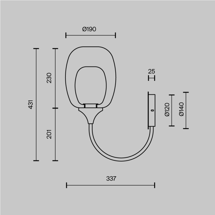 Бра Maytoni Aura MOD016WL-01BS