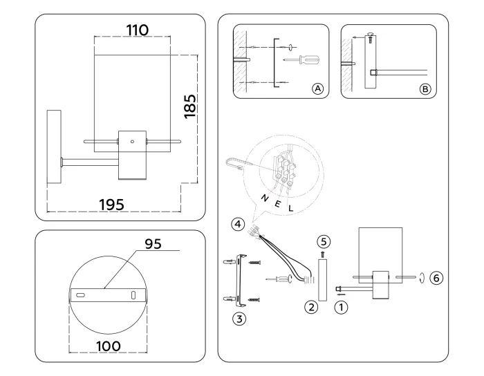 Настенный светильник Ambrella light LH57035