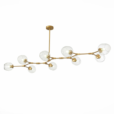 SLE154823-09 Люстра потолочная Золото/Прозрачный E27 9*40W