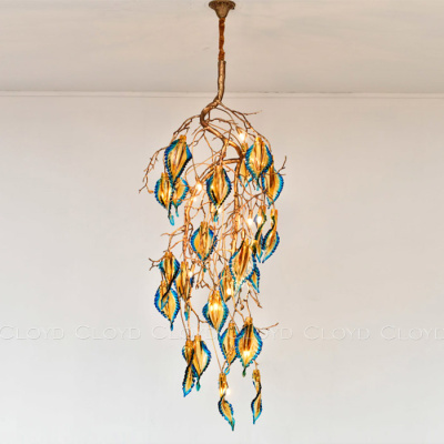 Люстра Cloyd MAORI C12 / выс. 180 см - латунь (арт.11096)