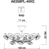 Потолочный светильник Arte Lamp Rosita A6358PL-4WG