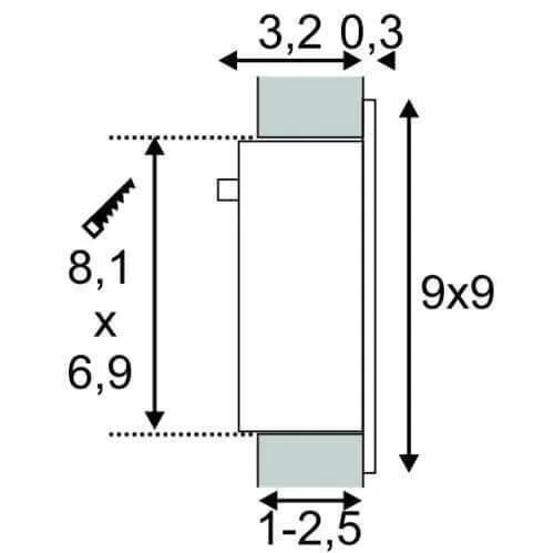 Встраиваемый светодиодный светильник SLV Frame Curve Led 113292