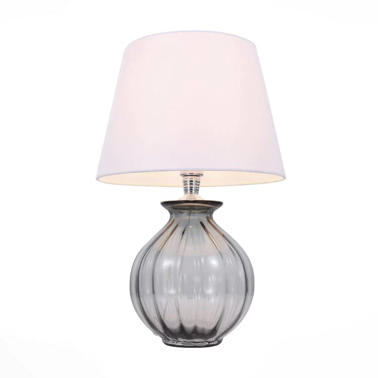 Настольная лампа ST-Luce SL968.404.01 Хром, Дымчатый/Белый E27 1*60W