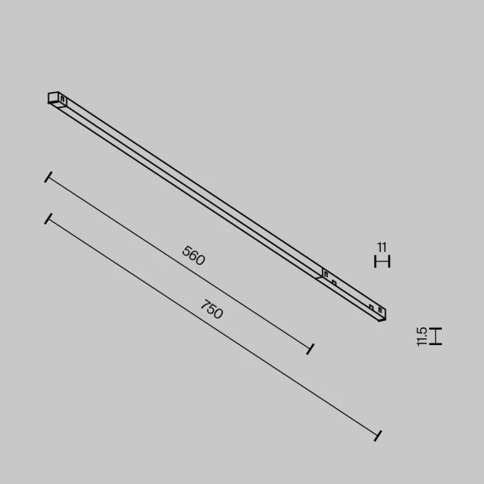 Трековый магнитный светильник Maytoni Technical Basis Exility X TR240-4-12WTW-DD2-B