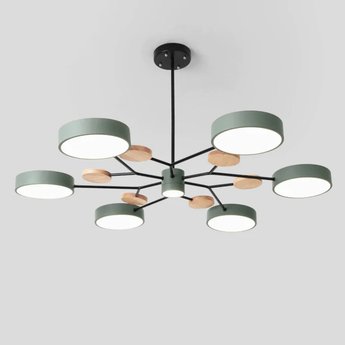 Люстра на штанге MEADE 7 lamps Green ImperiumLoft
