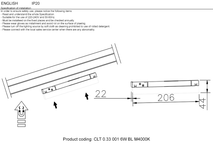 Светильник трековый магнитный Crystal Lux CLT 0.33 001 6W BL M3000K