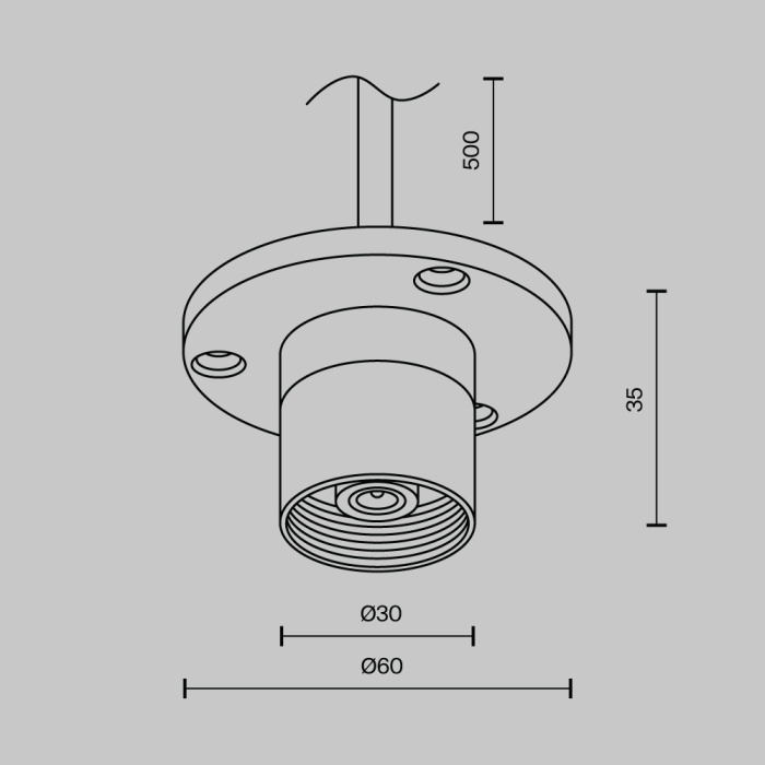 Основание для накладного монтажа системы Maytoni CA023BI-P-B