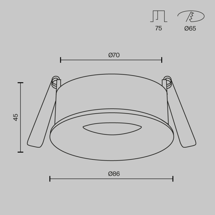 Встраиваемый светильник Maytoni Slim DL027-GU10-W