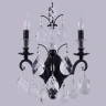 Бра Crystal Lux MAGNIFICO AP2 BLACK/TRANSPARENT