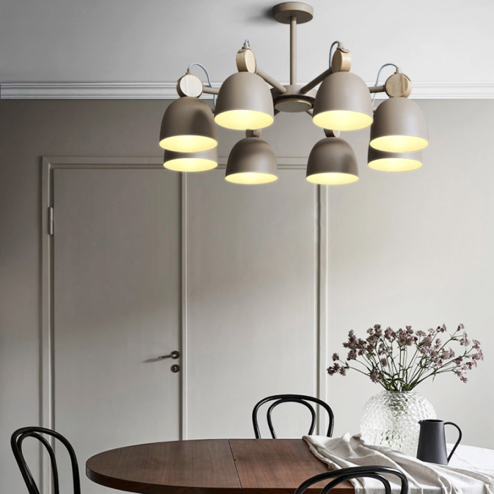 Потолочная люстра на штанге ROLLA 3 Gray ImperiumLoft