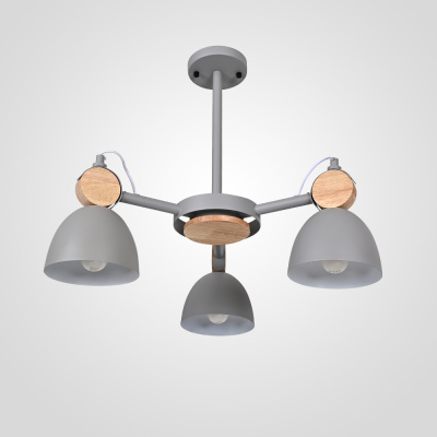 Потолочная люстра на штанге ROLLA 3 Gray ImperiumLoft