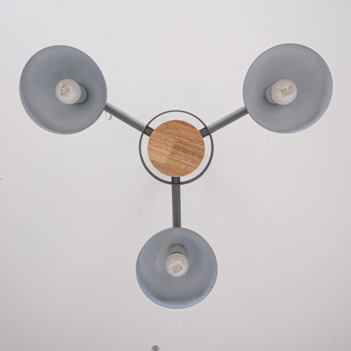 Потолочная люстра на штанге ROLLA 3 Gray ImperiumLoft