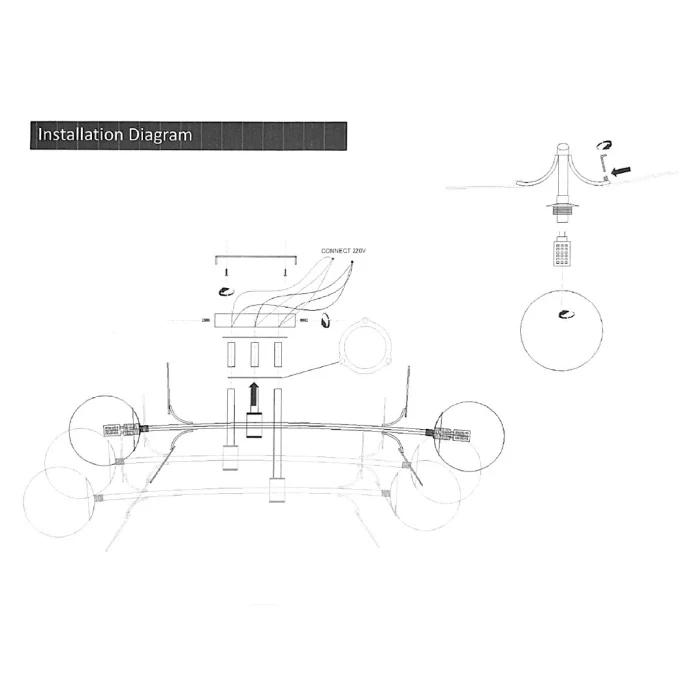 Потолочная люстра MATISSE B D80 Gold White ImperiumLoft