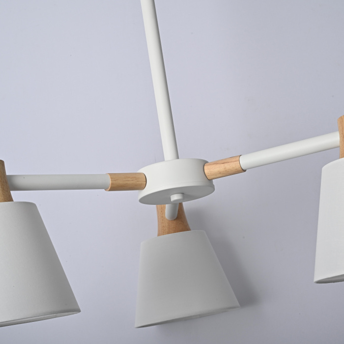 Потолочная люстра на штанге NATURA A WHITE 3 ImperiumLoft