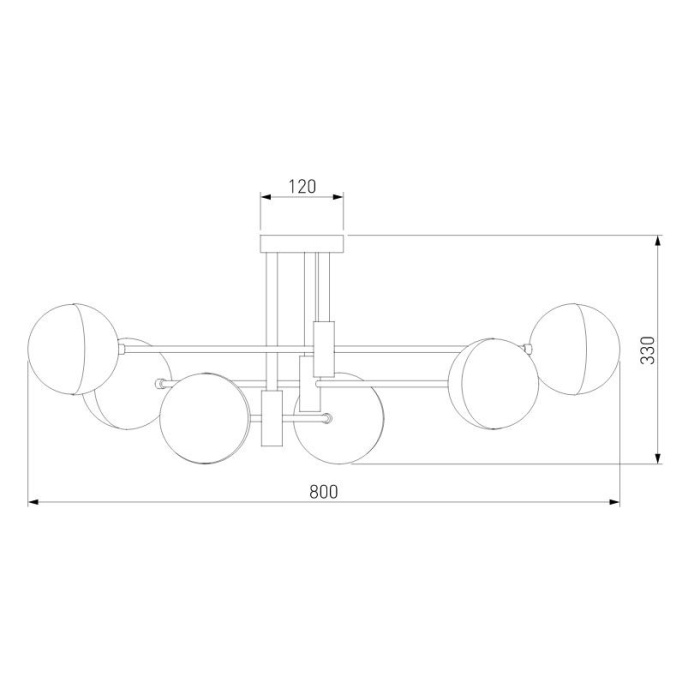 Потолочная люстра Eurosvet Nuvola 70129/6 хром Smart