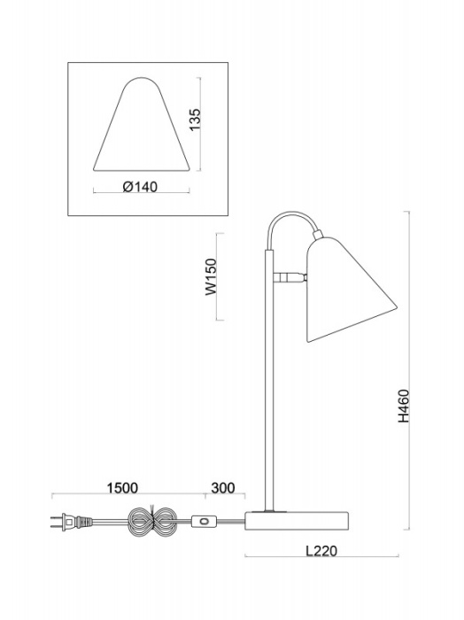 Настольная лампа Freya Falke Market FR8001TL-01WG
